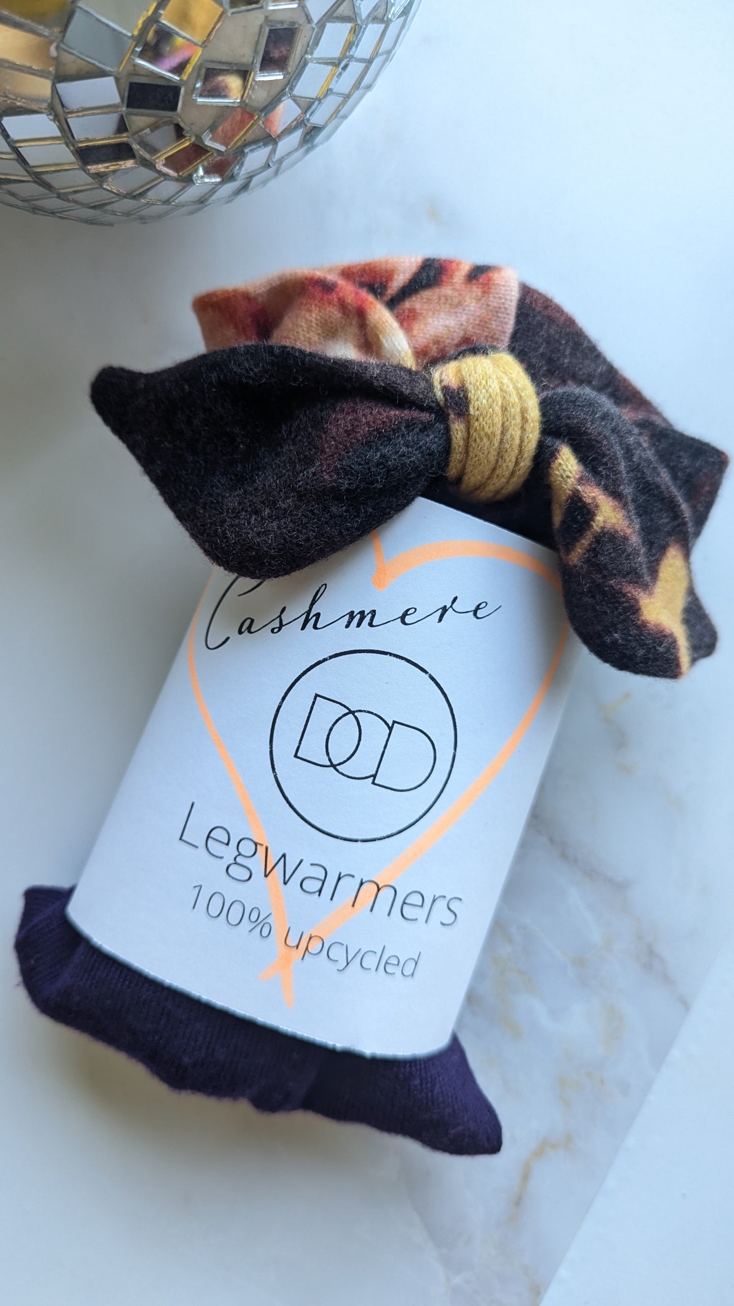 Upcycled Cashmere Bowtie Leg Warmers #LEG1