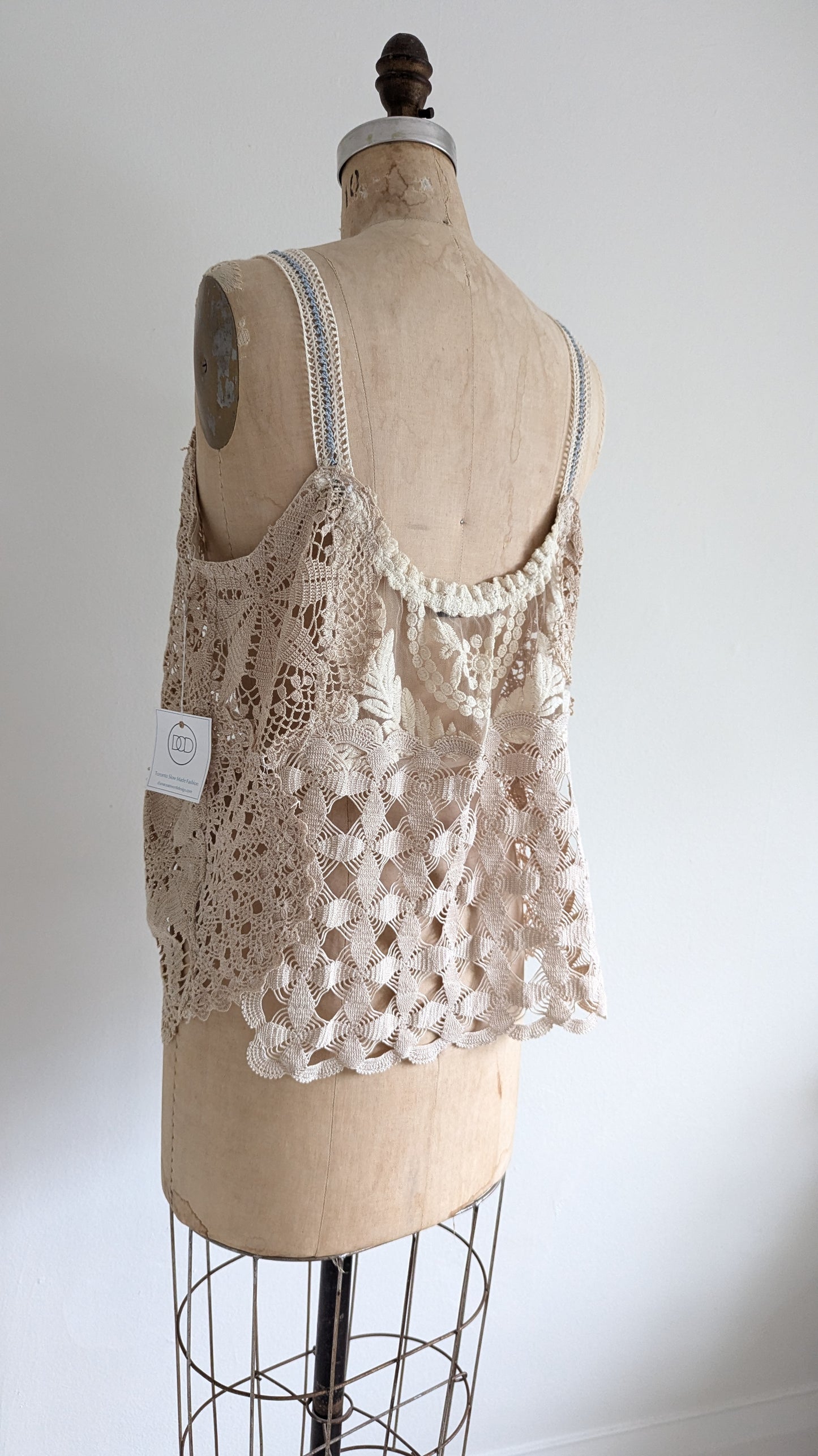 Mia Vintage Crochet Doily & Lace Size M/L #MIA7