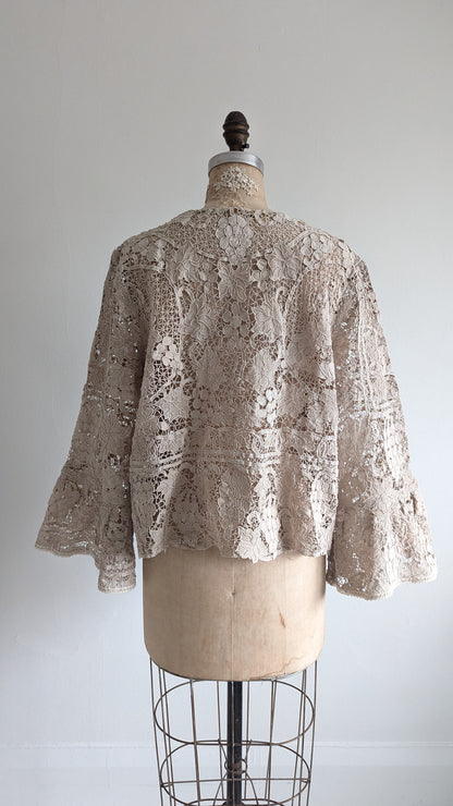 Chloe Top with Vintage Cotton Lace Size 2X #CHL7