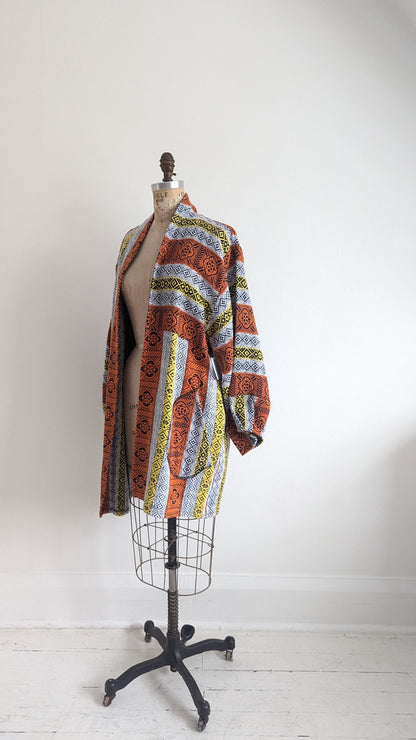 Vivianne Jacket with Upcycled Throw Blanket XL/2X #VIVT6