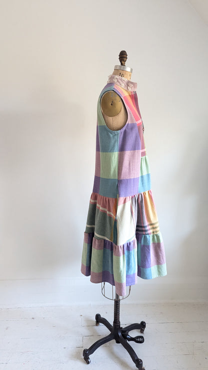 Carrie Dress - One of a Kind Upcycled & Vintage Textiles Size S/M #CAR16