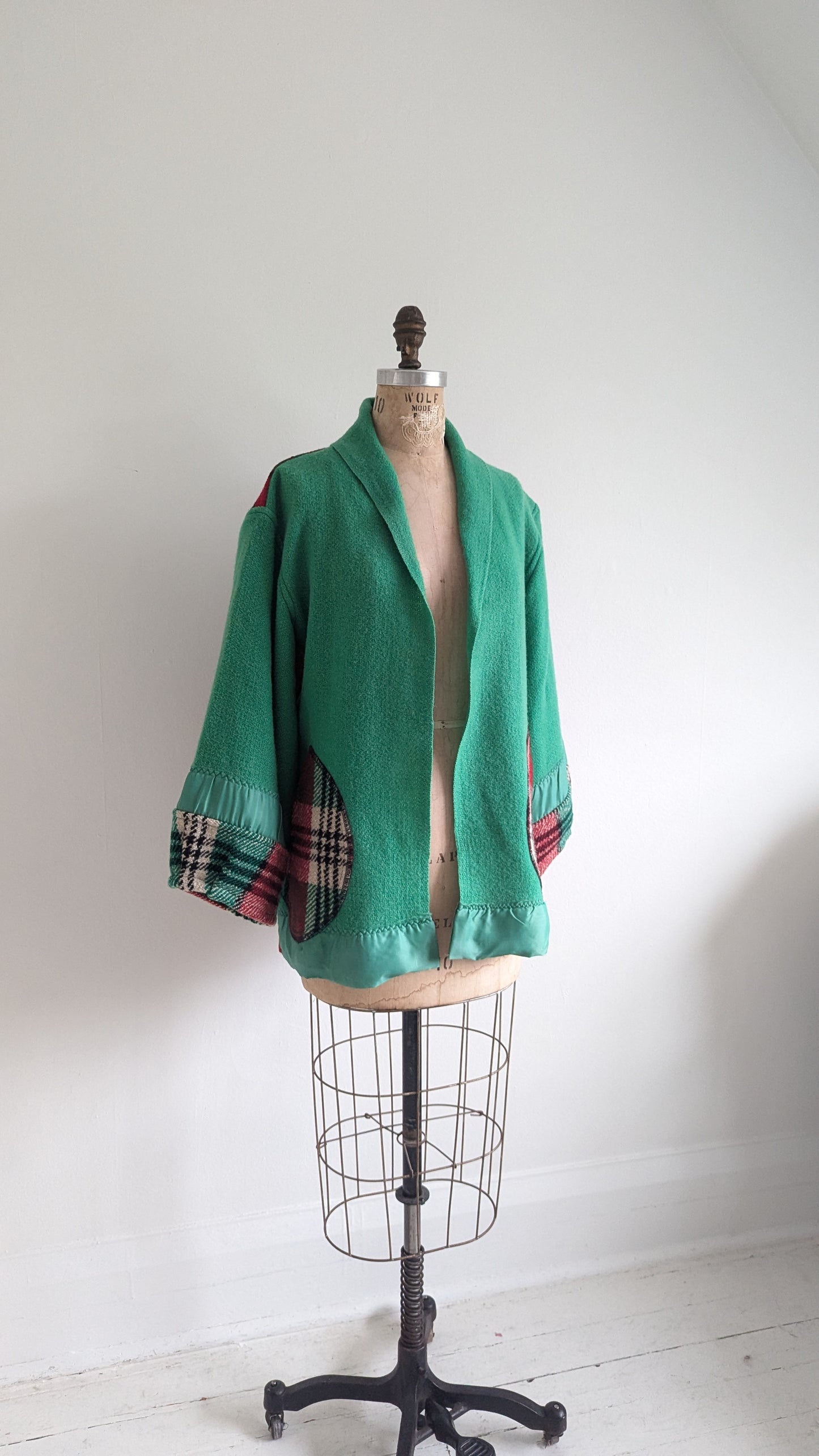 Vivianne Jacket with Upcycled Vintage Wool Size XS/S #VIVW23