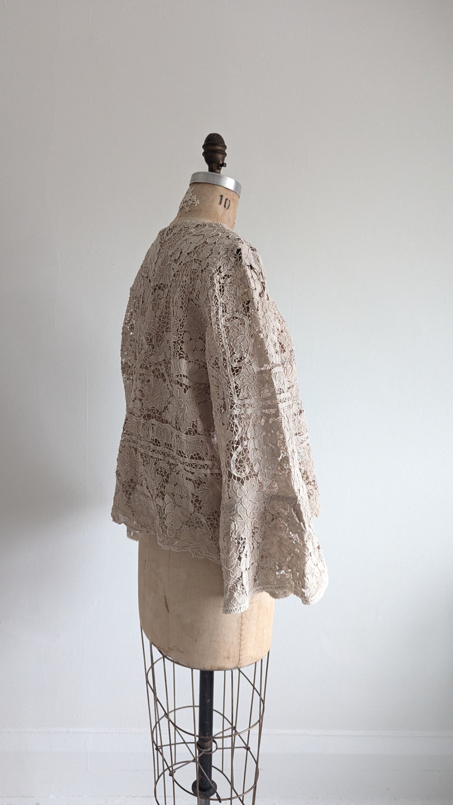 Chloe Top with Vintage Cotton Lace Size 2X #CHL7