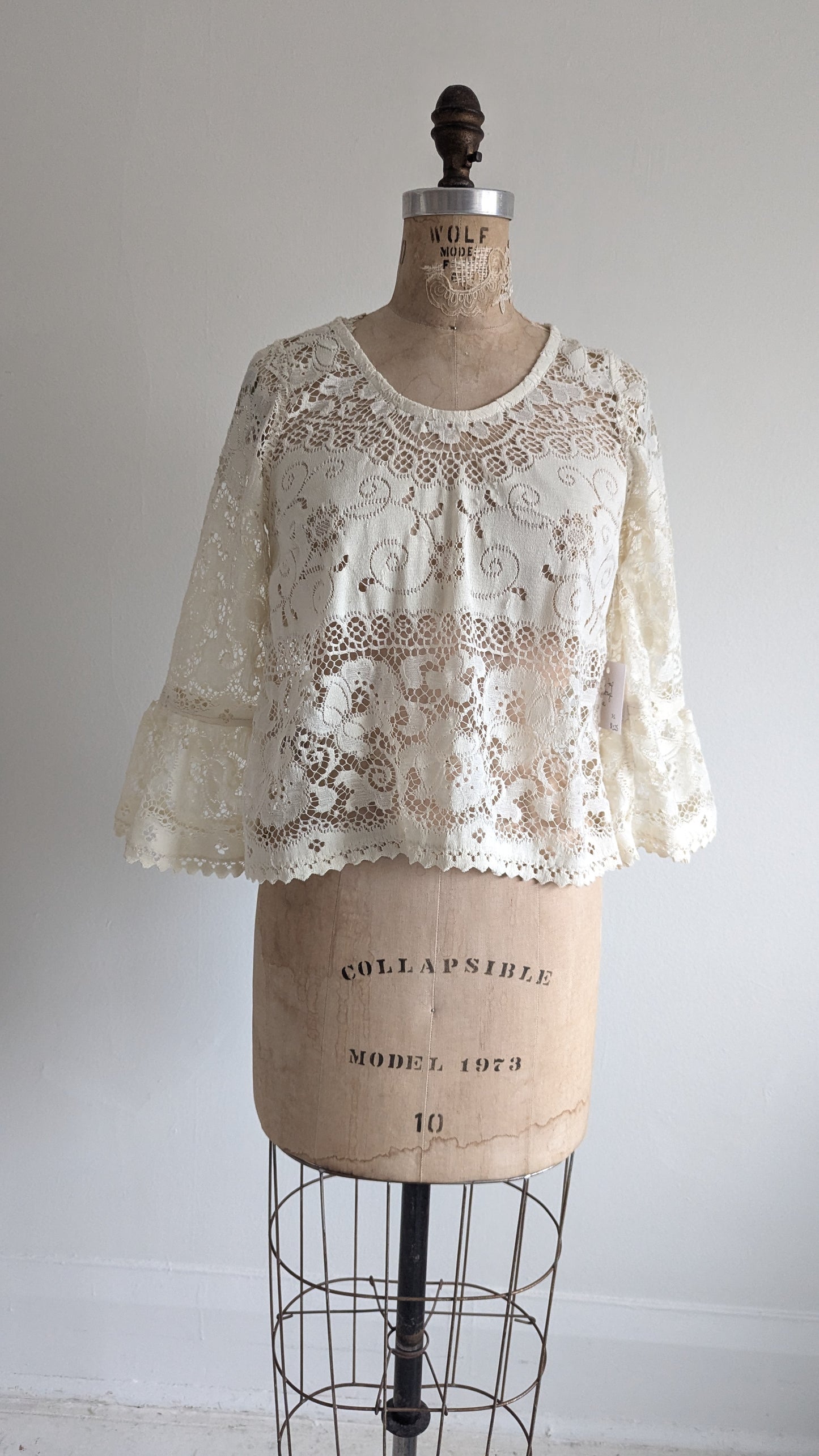 Chloe Top with Vintage Lace Size XS #CHL3