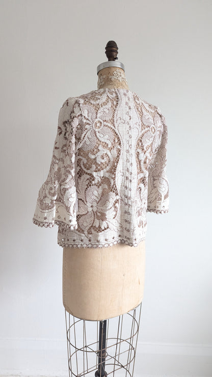 Chloe Top with Vintage Lace Size S #CHL4