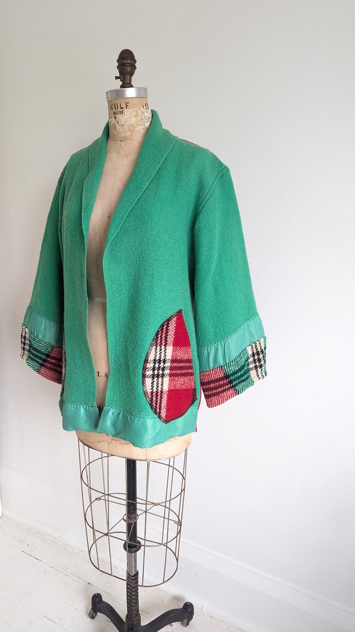 Vivianne Jacket with Upcycled Vintage Wool Size XS/S #VIVW23