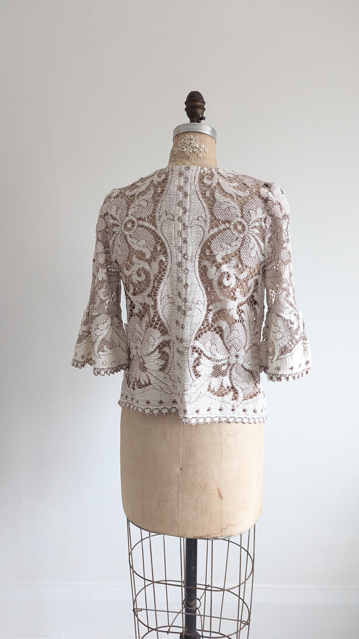 Chloe Top with Vintage Lace Size S #CHL4