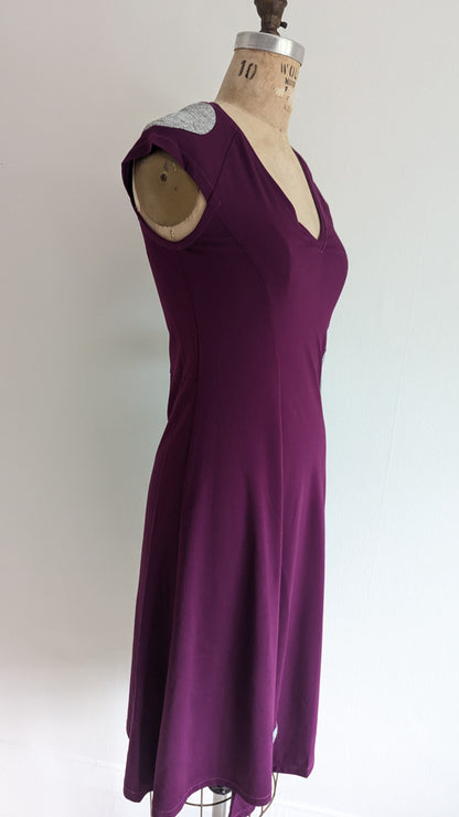 Jolie Jersey Dress with Inset Silver Circles ~ Orchid Size XS/S #JOL2