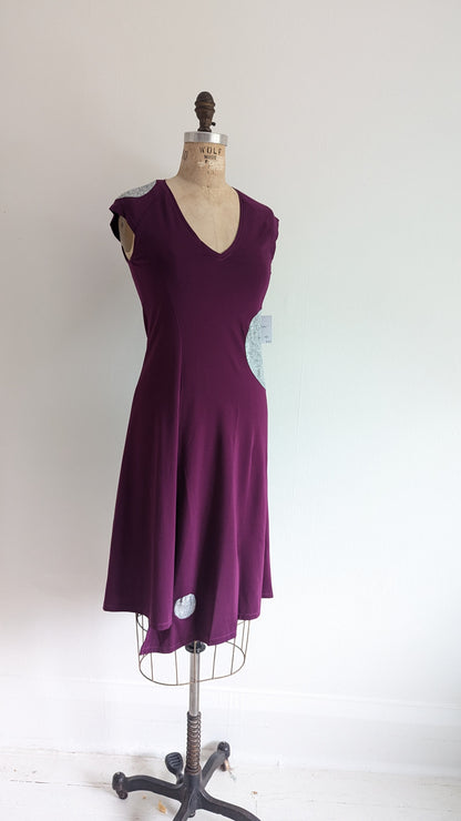 Jolie Jersey Dress with Inset Silver Circles ~ Orchid Size XS/S #JOL2