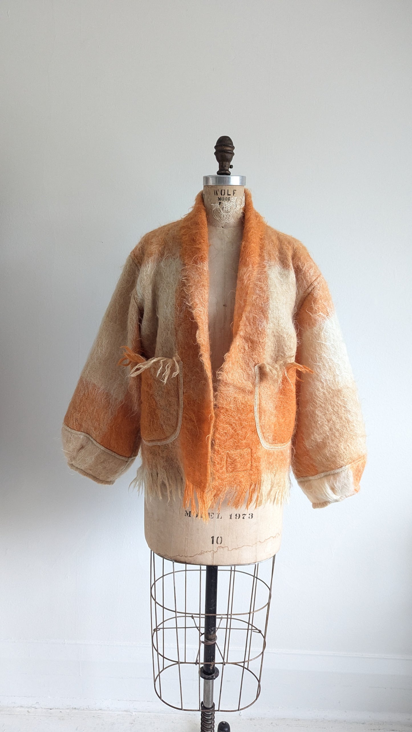 Vivianne Jacket with Upcycled Vintage Mohair Wool Size M/L #VIVW4