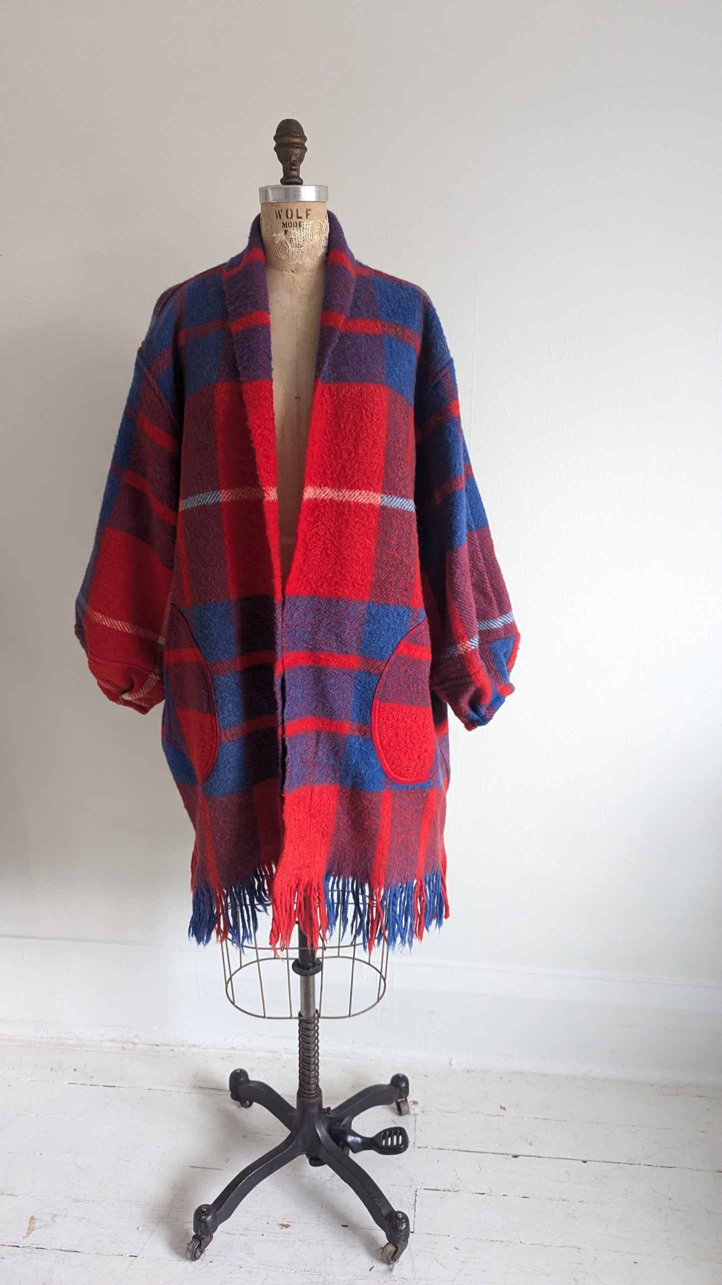 Vivianne Jacket with Upcycled Vintage Wool Size 2X/3X #VIVW25