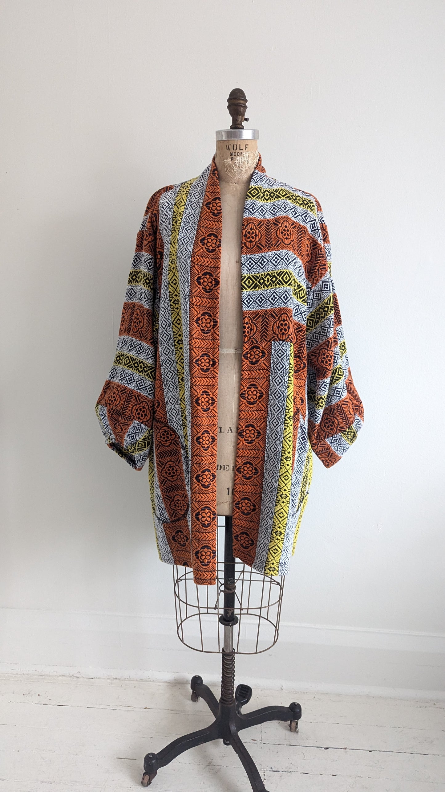 Vivianne Jacket with Upcycled Throw Blanket XL/2X #VIVT6