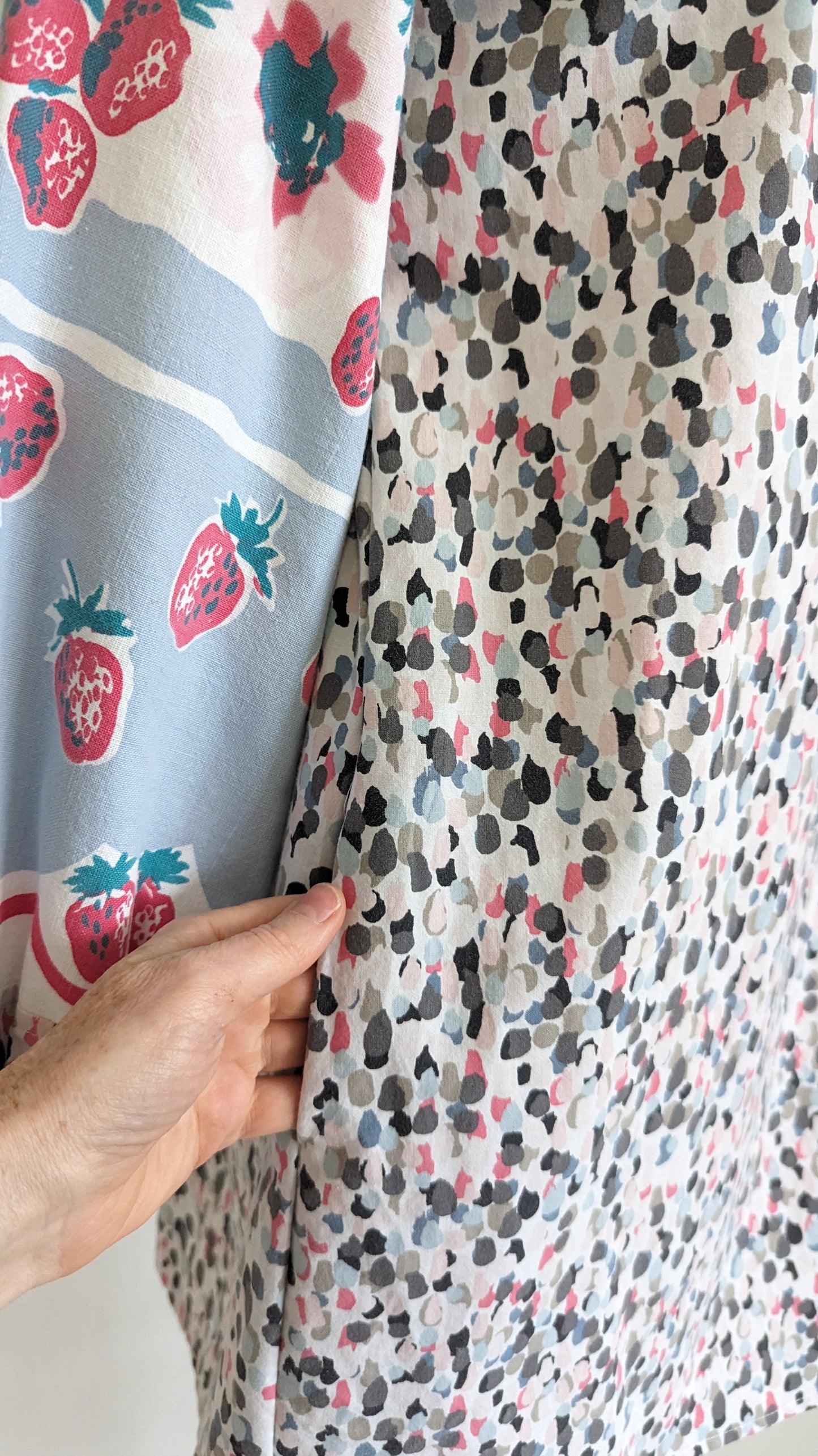 Meg Tunic with Vintage Tablecloth & Upcycled Fabric S/M #MEGTU7