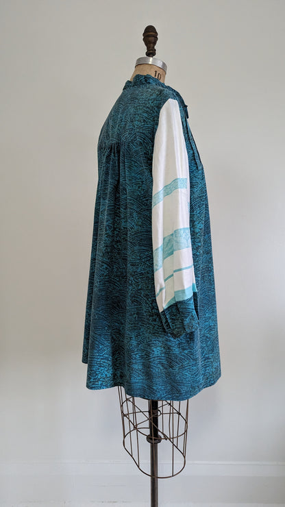 Meg Tunic with Vintage Tablecloth and Upcycled Cotton XL/2X #MEGTU3