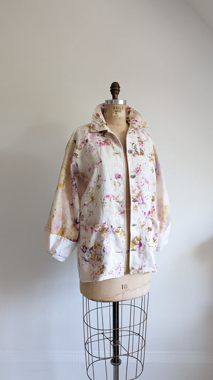 Inga Jacket with Naturally Dyed Vintage Cottons & New Cotton Mull S/M #EOP7