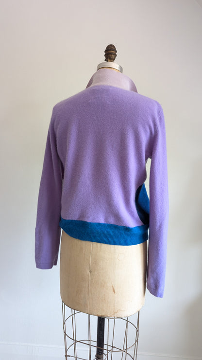 Abstract Art Patched Upcycled Cashmere Sweater Size M/L #ART13