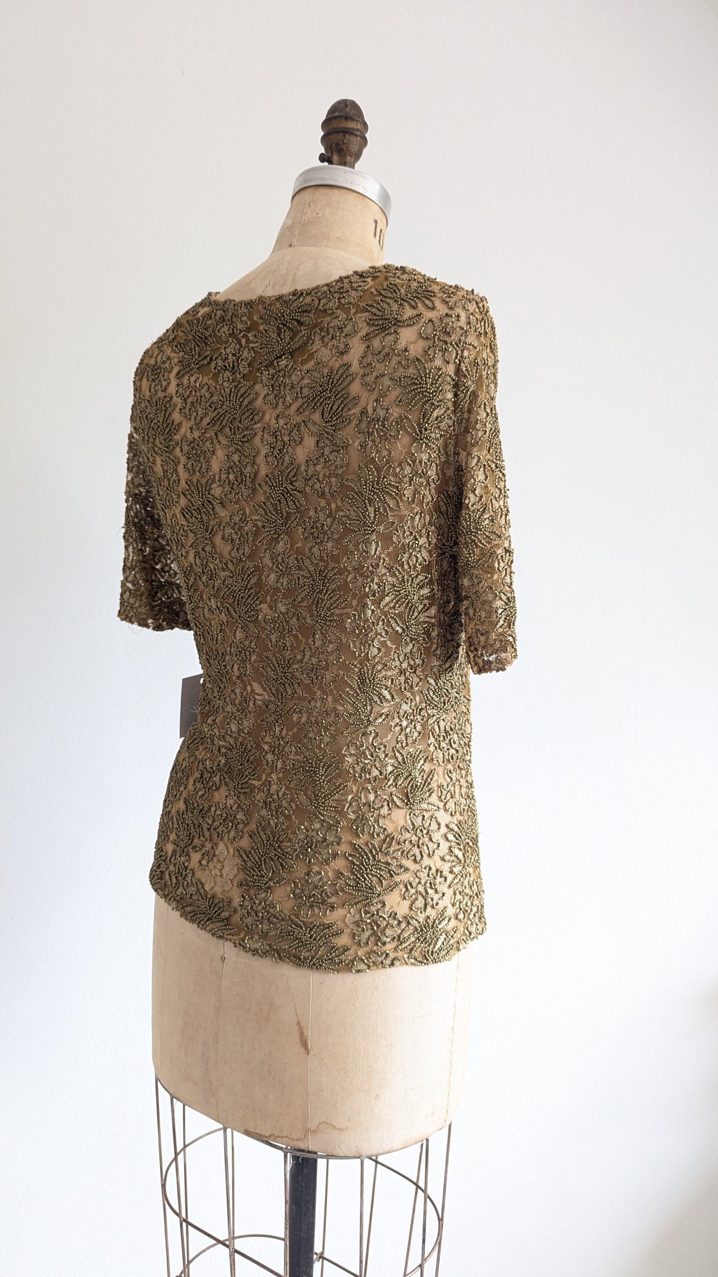 Vintage Beaded Top Size M #VIN5