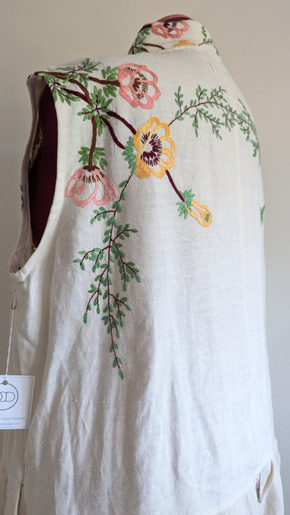 Carrie Dress - One of a Kind Upcycled & Vintage Cotton & Linen  Size 2X/3X #CAR18