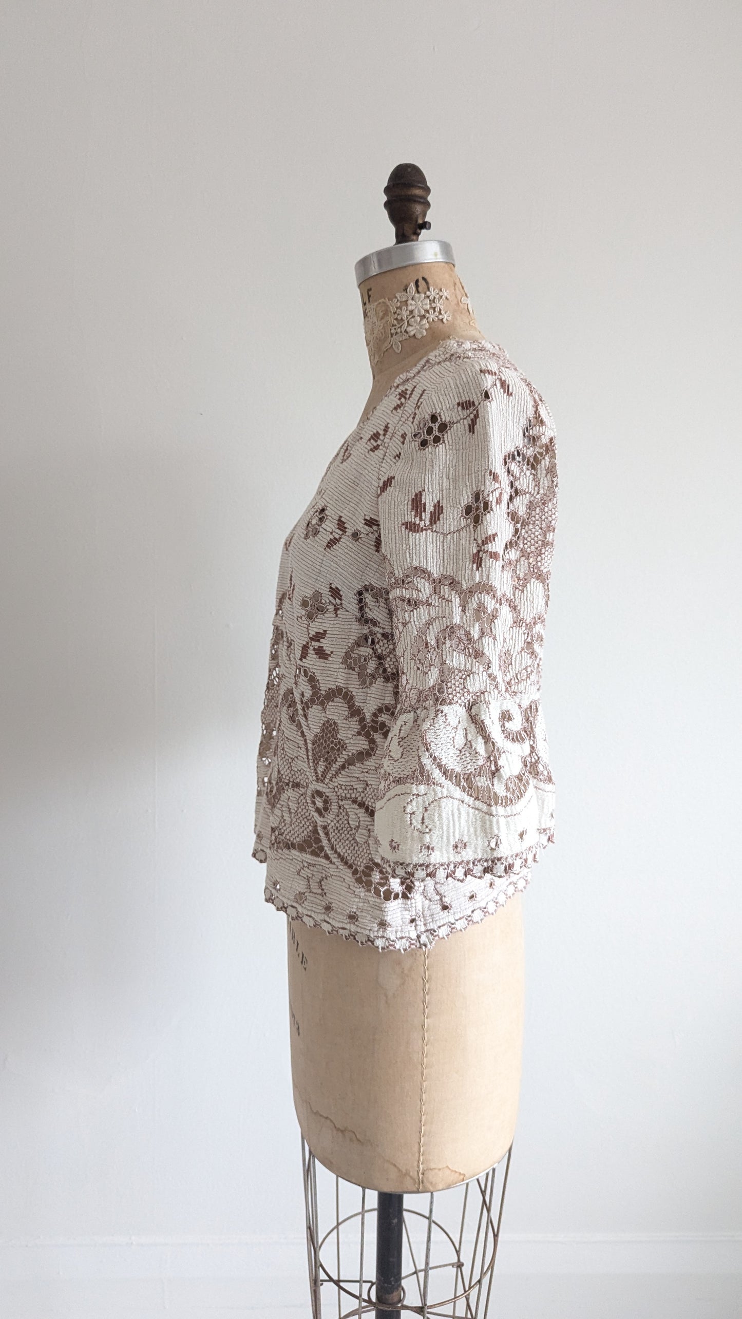 Chloe Top with Vintage Lace Size S #CHL4