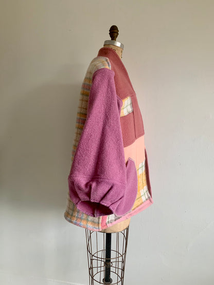 Vivianne Jacket with Upcycled Vintage Wool Patchwork Size M/L #VIVP4