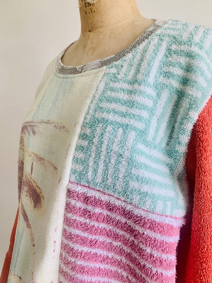 Billie Sweatshirt with Upcycled Towels 2X #BILT1