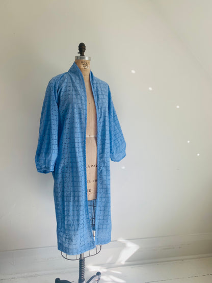 Vivianne Duster with Baby Blue Cotton Eyelet #VIVC19